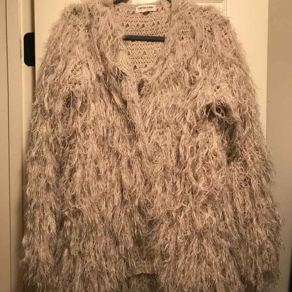 Cotton Candy furry sweater